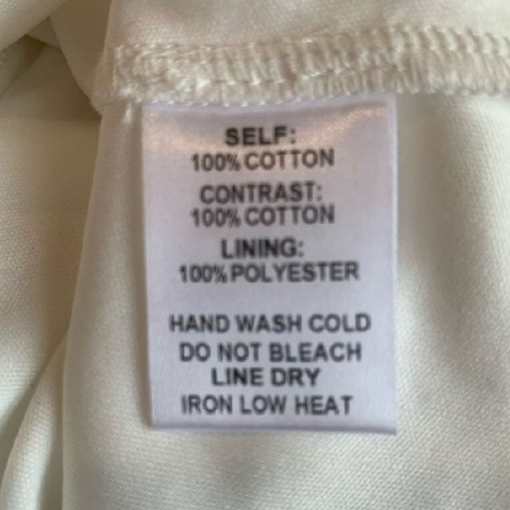 Fashion Nova White Ruffle Cap Sleeve Eyelet Shirt with Tie Women’s Size L - Picture 11 of 14